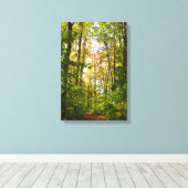 Levendig pad in het bos canvas afdruk (Insitu (Houten vloer))