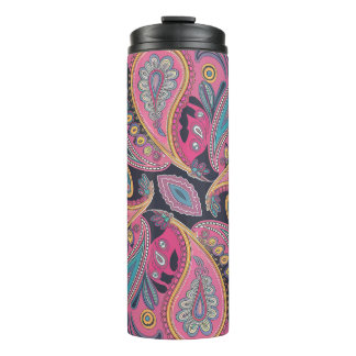 Levendig Paisley Draaiend Patroonontwerp Thermosbeker
