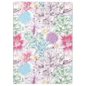 Levendig patroon met kleurrijke bloemen klembord (Achterkant)