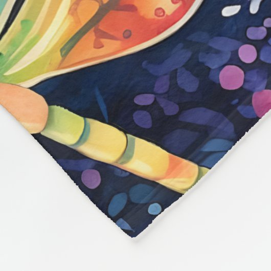 Levendig patroon van libellen fleece deken (Hoek)