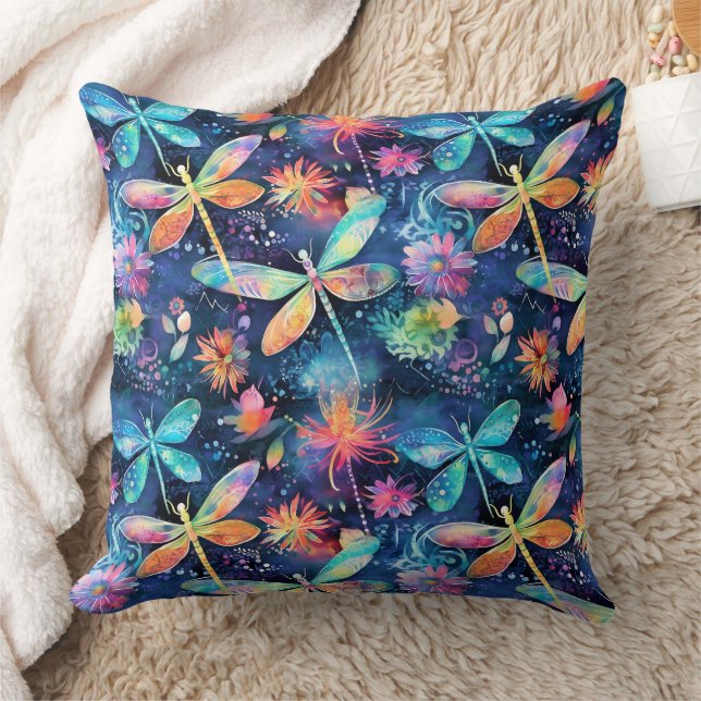 Levendig patroon van libellen kussen (Deken)