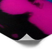 Levendig portret met kleurrijke headwrap poster (Hoek)