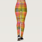 Levendig potlood kleur geruite patroon leggings (Achterkant)