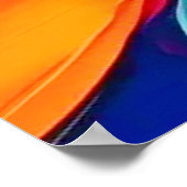 Levendig psychedelisch bloemenspiraalschilderij poster (Hoek)