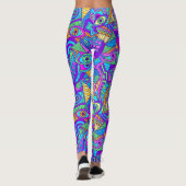 Levendig psychedelisch patroon leggings (Achterkant)