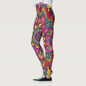 Levendig psychedelisch patroon leggings (Links)