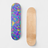 Levendig psychedelisch patroon skateboard (Voorkant)