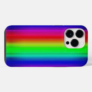 Levendig Rainbow Paint Stripe Line Patroon iPhone 14 Pro Max Hoesje