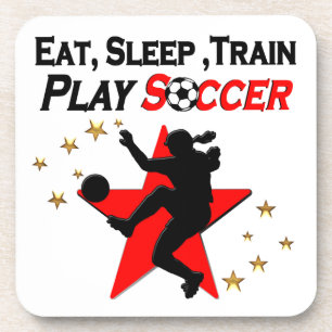 LEVENDIG RED SOCCER PLAYER DESIGN BIER ONDERZETTER