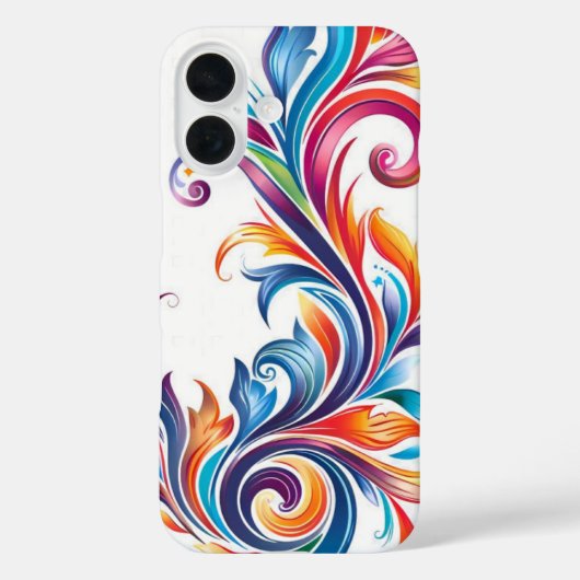 Levendig Regenboog Barok Krulwerk Bloemmotief Case-Mate iPhone Case (Achterkant)