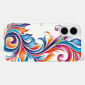 Levendig Regenboog Barok Krulwerk Bloemmotief Case-Mate iPhone Case (Achterkant (horizontaal))