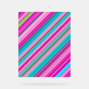 Levendig regenboogstreeppatroonontwerp acryl bord