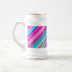 Levendig regenboogstreeppatroonontwerp bierpul
