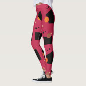 Levendig rood Abstract patroon Leggings (Links)