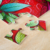 Levendig rood haar legpuzzel (Zijkant)