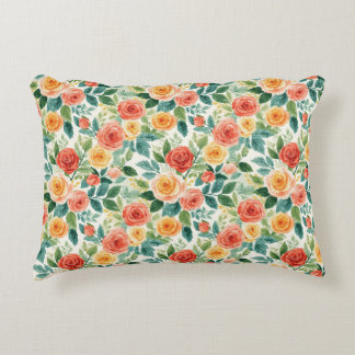Levendig Roos Boeket Patroon voor Bloemendecoratie Accent Kussen