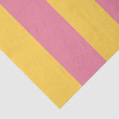 Levendig roze en geel verticaal gestreept patroon tissuepapier (Detail)