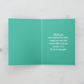 Levendig roze en mint tennisracket Verjaardag Kaar Kaart (Binnen)