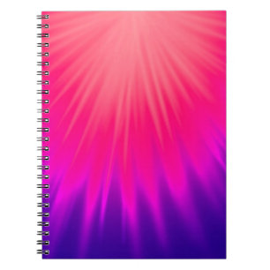 Levendig roze en Paarse Abstract Notitieboek