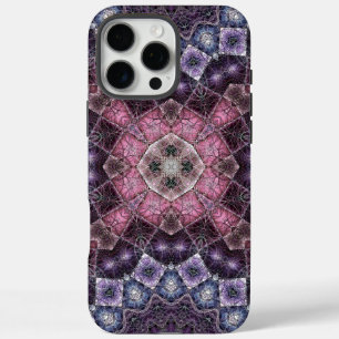 Levendig roze en paarse Mandala webpatroon iPhone 16 Pro Max Hoesje