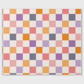 Levendig schaakbordpatroon cadeaupapier (Vlak)