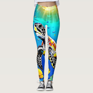 Levendig Schildpad Reef Leven Leggings