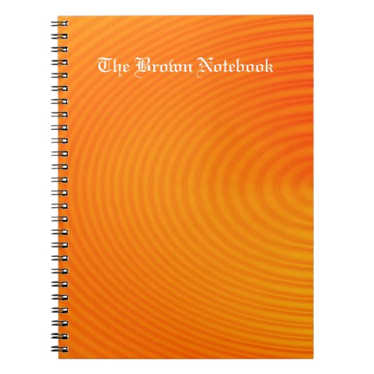 Levendig Sinaasappel Circulair Abstract Notitieboek (Voorkant)