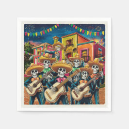 Levendig Skelet Mariachi Band Día de Los muertos Servet