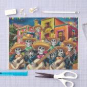Levendig Skelet Mariachi Band Día de Los muertos Tissuepapier (Craft)