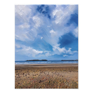 Levendig skyscape over Serene Beach Foto Afdruk