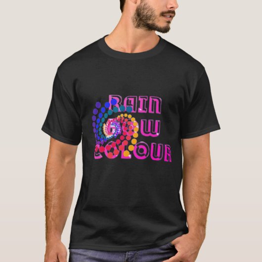 Levendig Spectrum: Uniek Regenboog Kleurenontwerp" T-shirt (Voorkant)