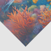 Levendig speels dolfijn AI-gegenereerd ontwerp Tissuepapier (Detail)