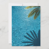 Levendig Speelse Zomerpret Tropisch Poolfeest Kaart (Achterkant)