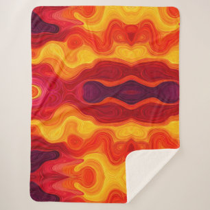 Levendig spiraalpatroon  sherpa deken