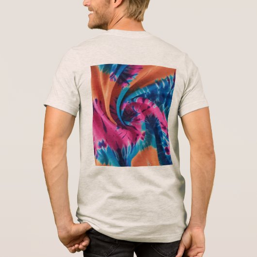 Levendig Stropdas-Dye & Dreamy Gradient Pattern De Tri-Blend Shirt (Achterkant)