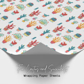 Levendig succulent en cactus inpakpapier