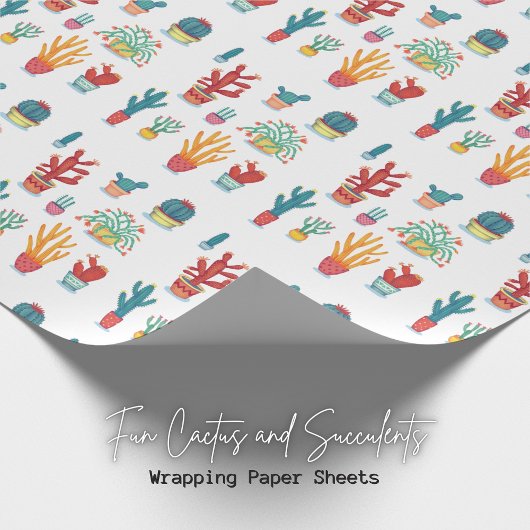 Levendig succulent en cactus inpakpapier