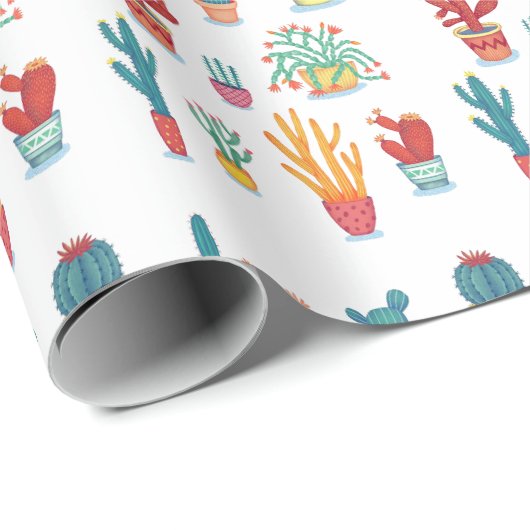 Levendig succulent en cactus inpakpapier (Rol Hoek)