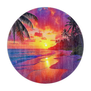 Levendig Sunset Beach Dream Design Snijplank