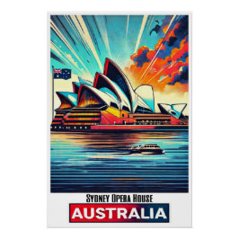 Levendig Sydney Opera House - Australië Poster Perfect Poster