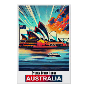 Levendig Sydney Opera House - Australië Poster Perfect Poster