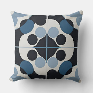 Levendig symmetrisch abstract ontwerp uniek cadeau kussen