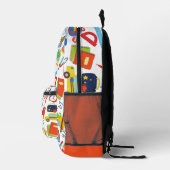 Levendig Terug naar School Pattern Bedrukte Rugzak (Rechts)
