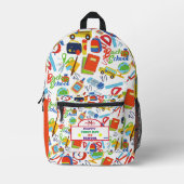 Levendig Terug naar School Pattern Bedrukte Rugzak (Voorkant)