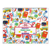 Levendig  Terug naar School Pattern Kalender (Hoes)