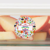 Levendig Terug naar School Pattern Labels (Aangebracht)