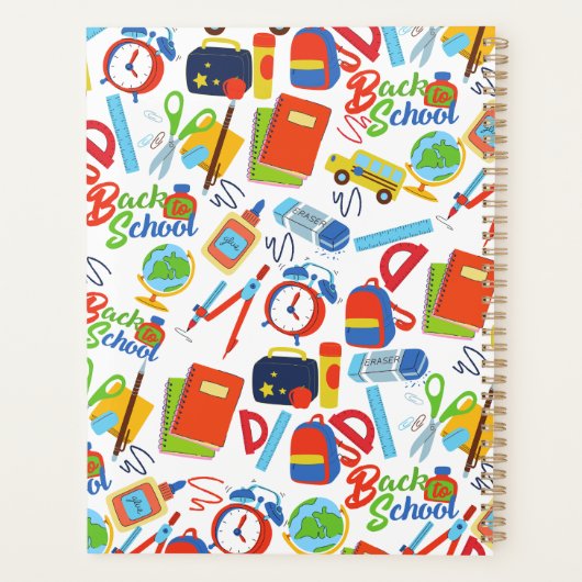 Levendig  Terug naar School Pattern Planner (Achterkant)