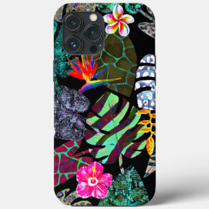 Levendig Tropisch Blad- en Bloemmotief iPhone 13 Pro Max Hoesje