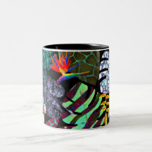 Levendig Tropisch Bladeren en Bloemen Patroon