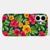 Levendig tropisch bloemenpatroon Case-Mate iPhone case (Achterkant (horizontaal))